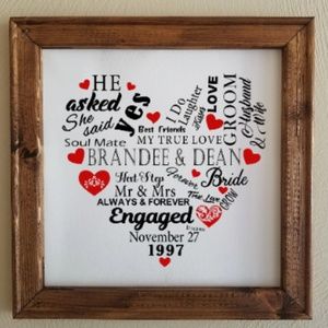 Custom Engagement Framed Canvas